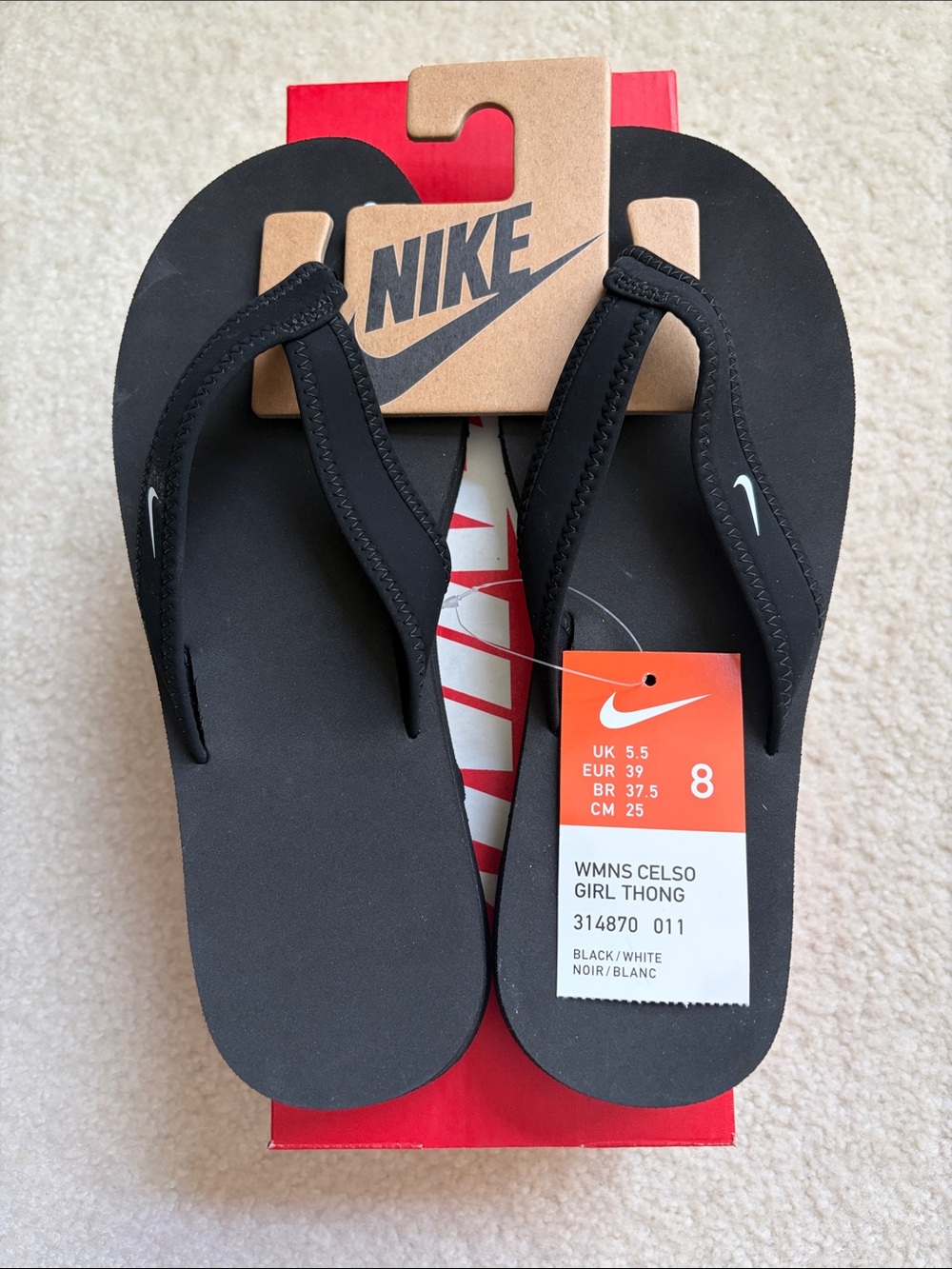 Ladies Nike Celso Girl Thong Flip-Flops - Picture 2 of 8